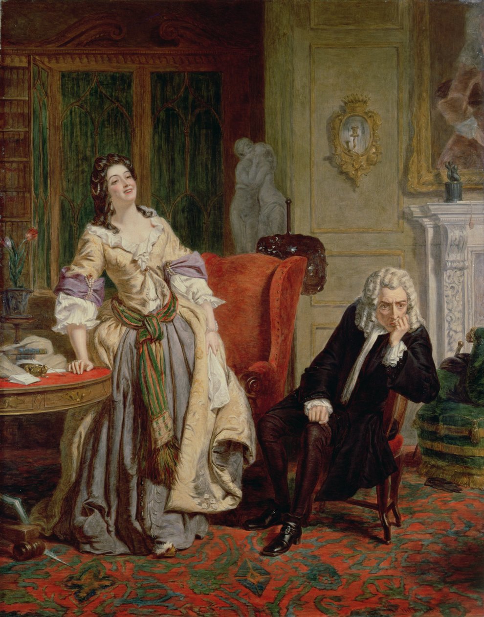 Den afviste digter: Alexander Pope og Lady Mary Wortley Montagu i 1863 af William Powell Frith