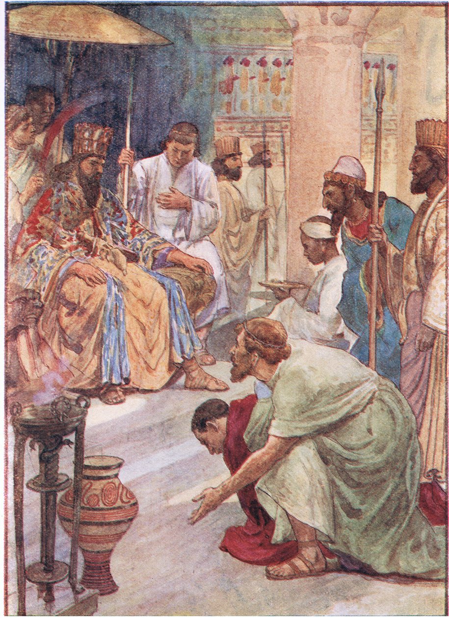 Thlemistocles ved det persiske hof, fra Plutarch Lives udgivet af T C & E C Jack Ltd, 1920