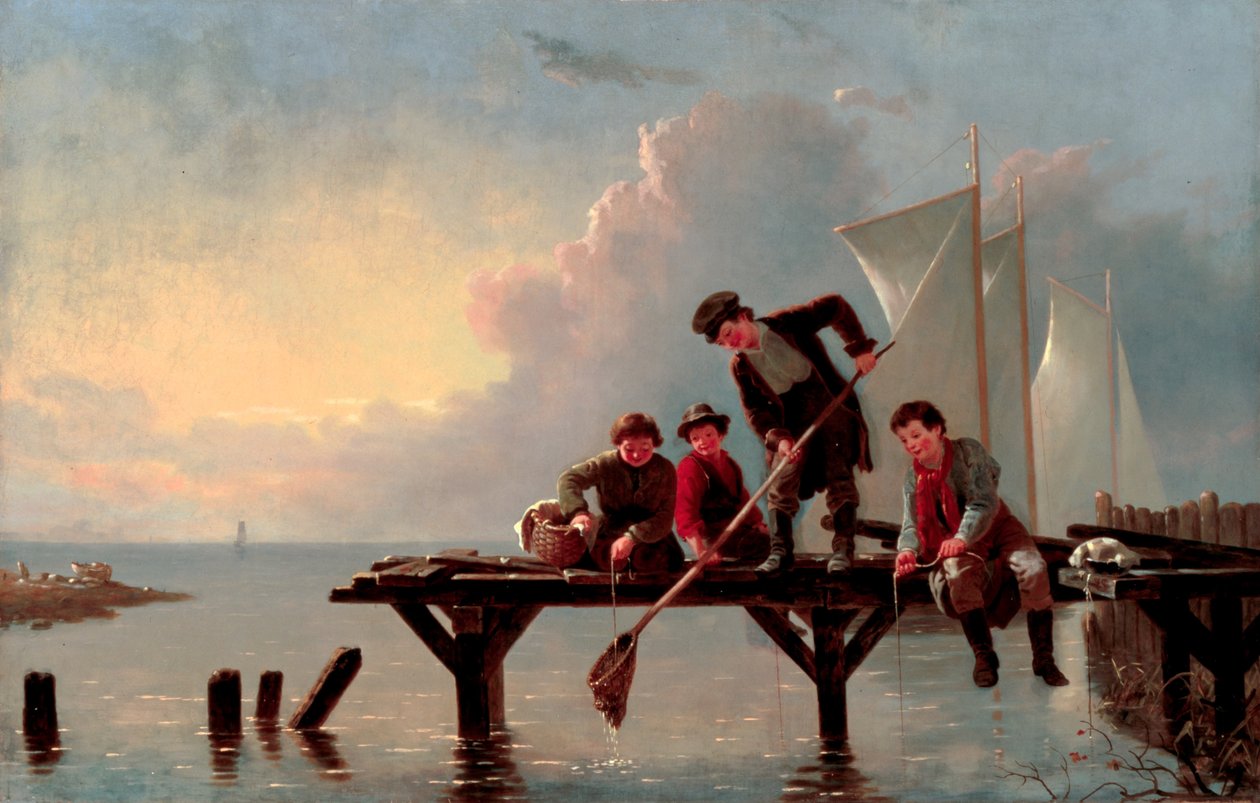 Drenge Crabbing af William Tylee Ranney