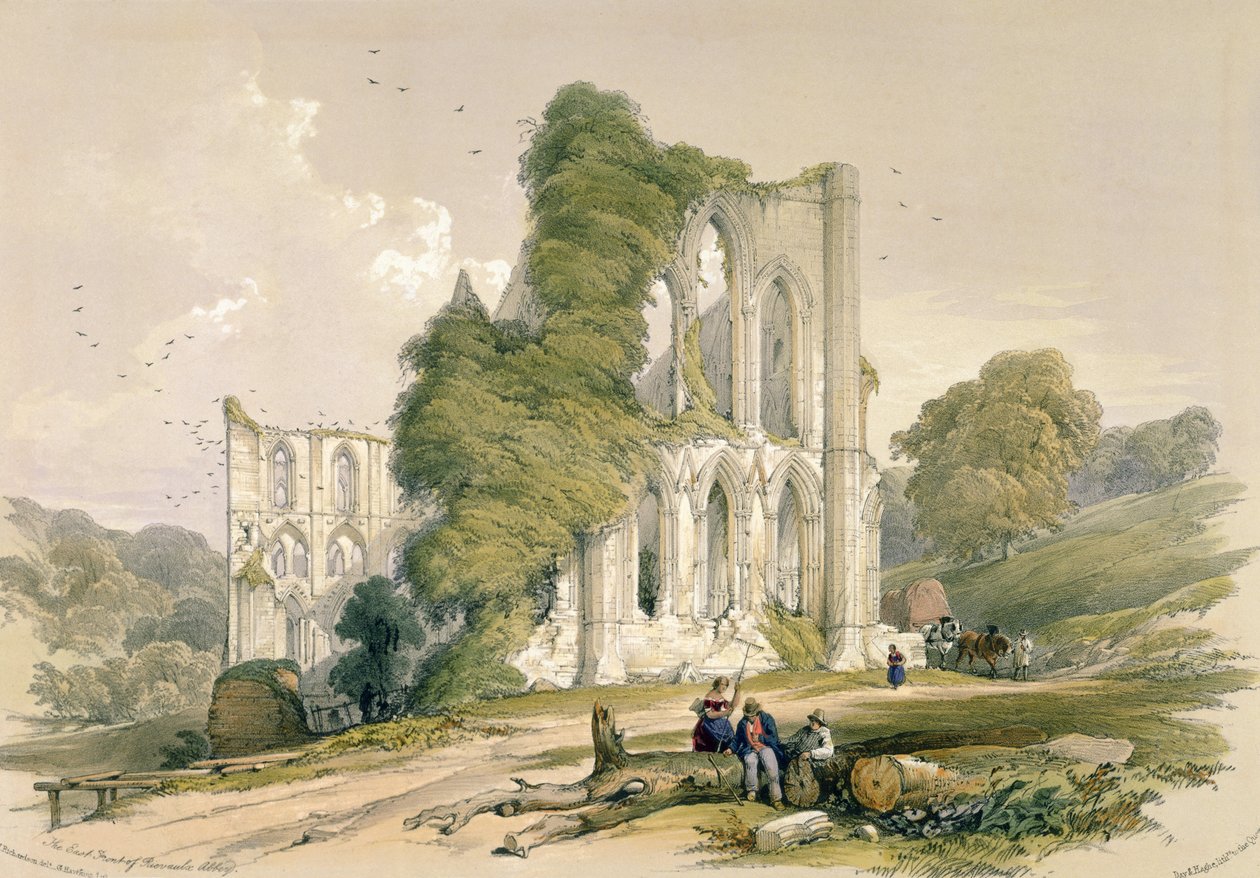 Rievaulx Abbey, fra østfronten, fra 