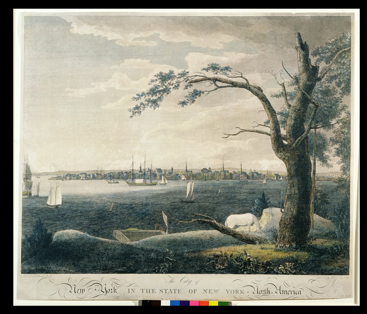 Byen New York i staten New York, 1803 af William Russell Birch