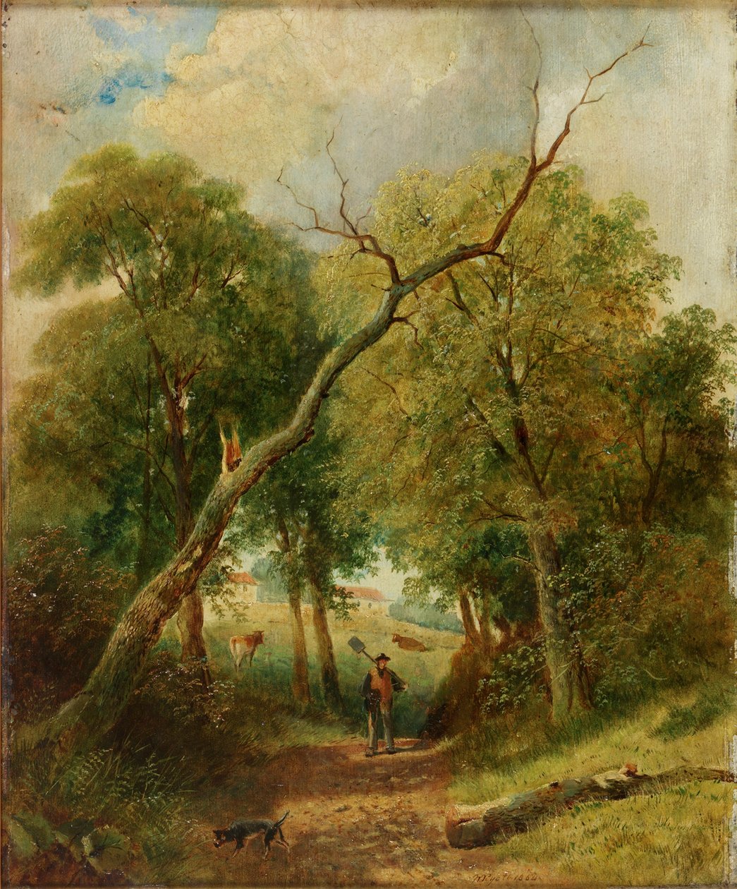 Landlig scene, 1864 af William Ryott