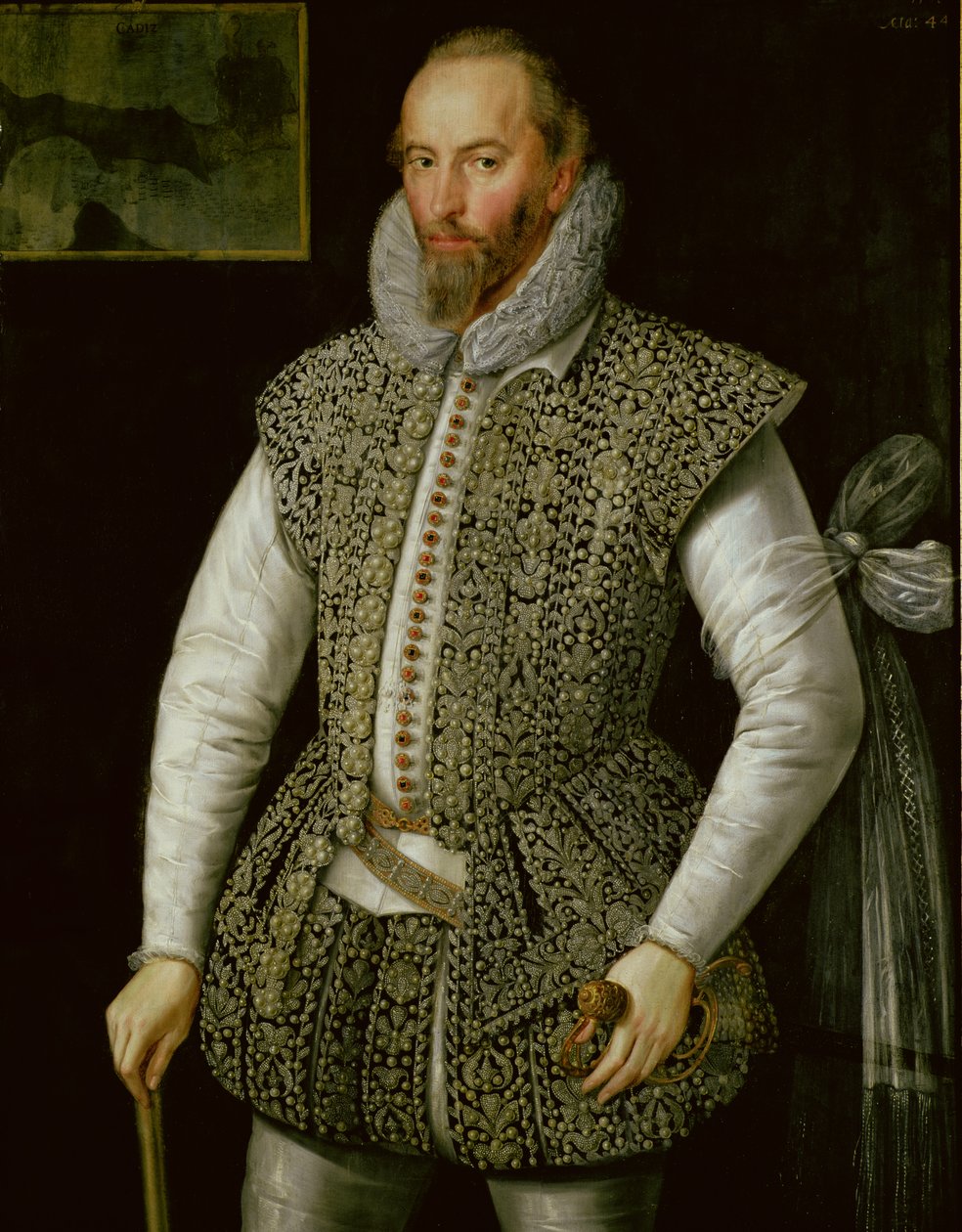 Portræt af Sir Walter Raleigh, 1598 af William Segar