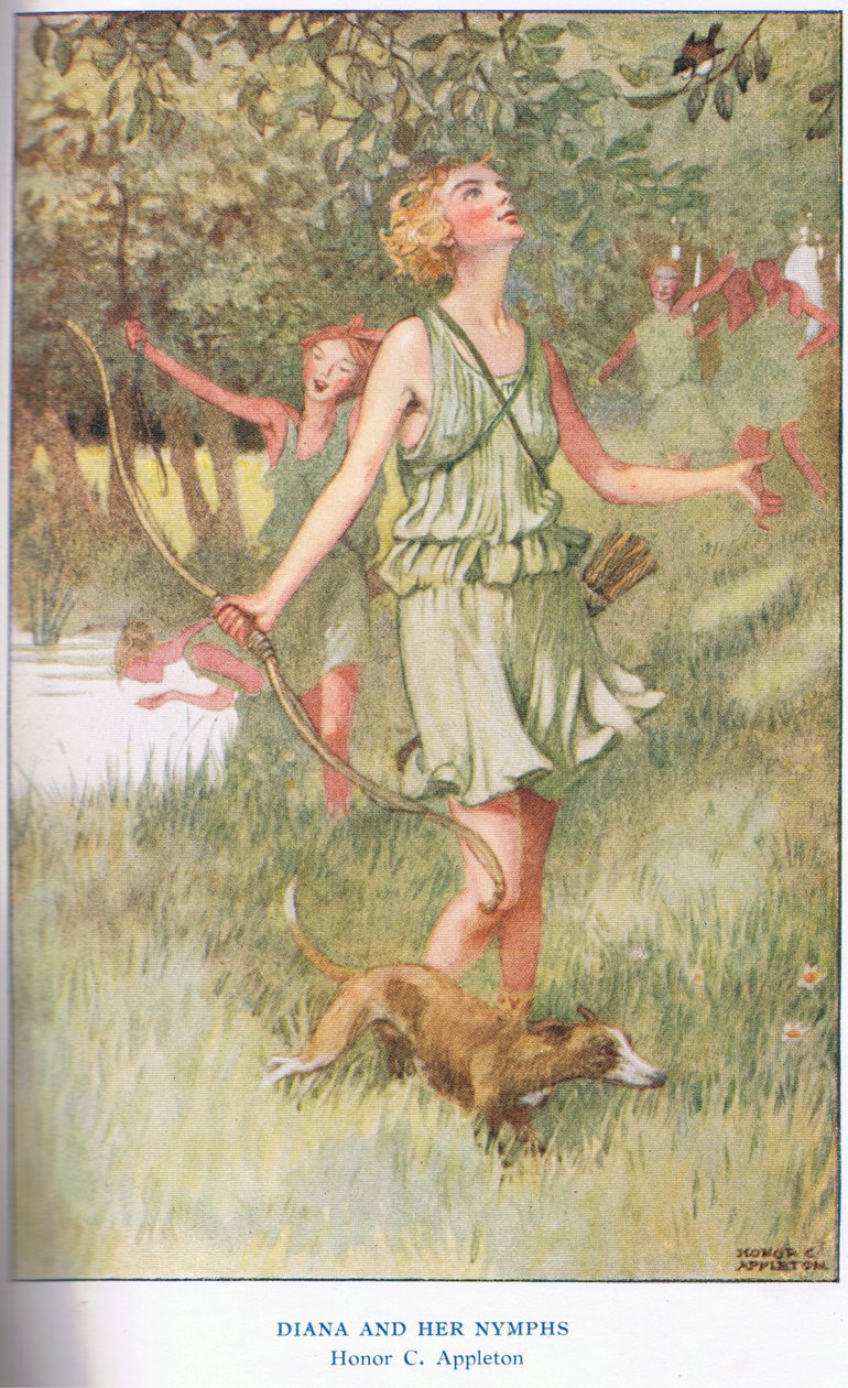 Diana og nymferne, illustration fra 