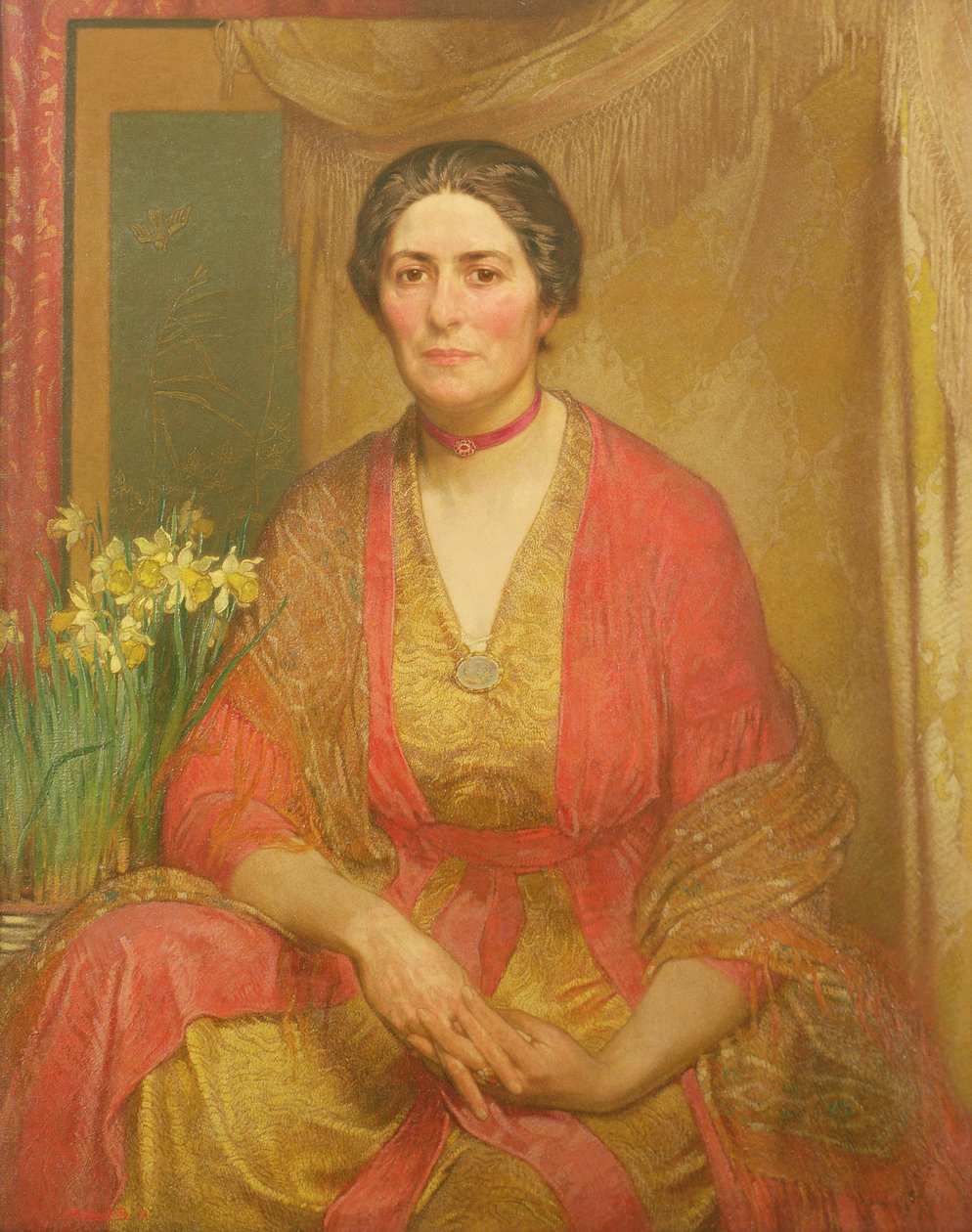 Portræt af kunstnerens hustru, 1918 af William Shackleton