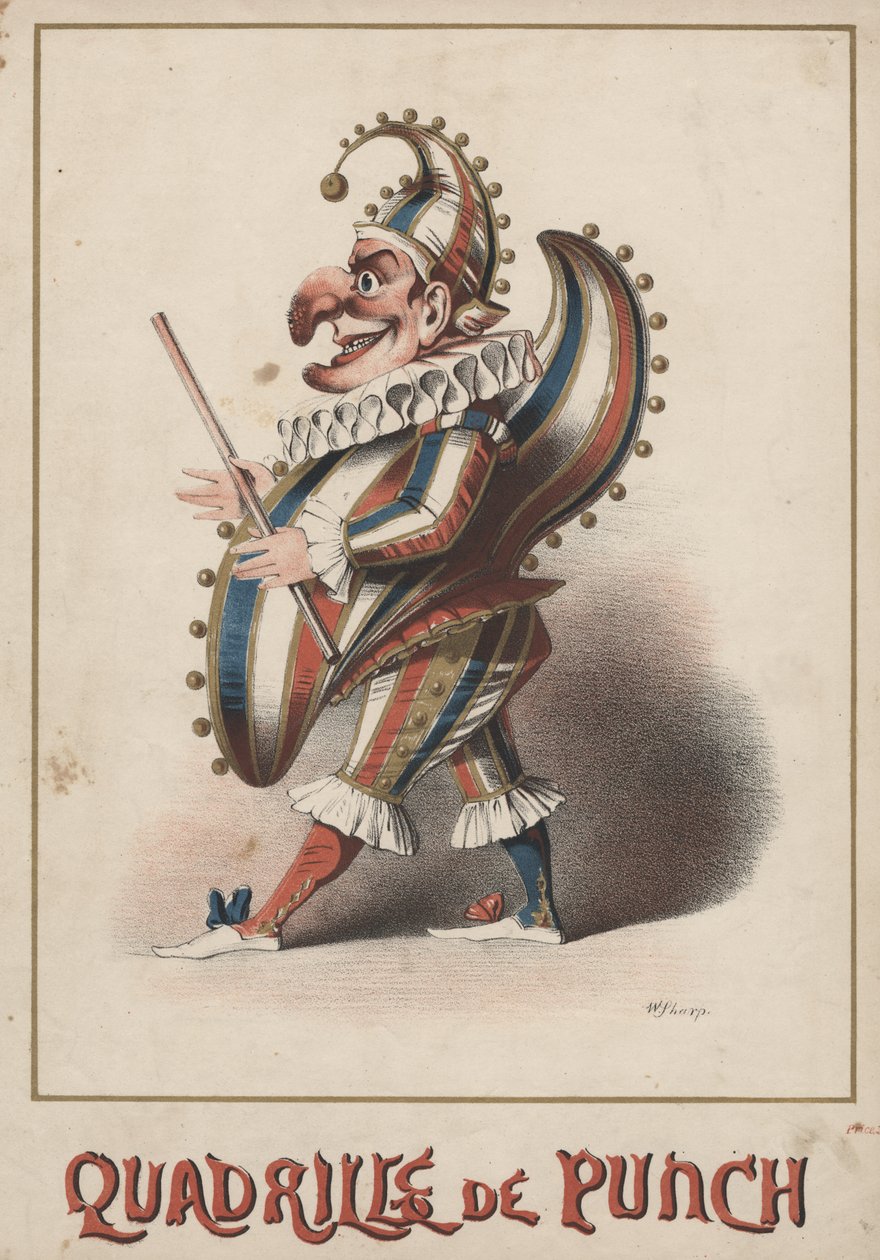 Quadrille de Punch, 1850 (chromolitho) af William Sharp