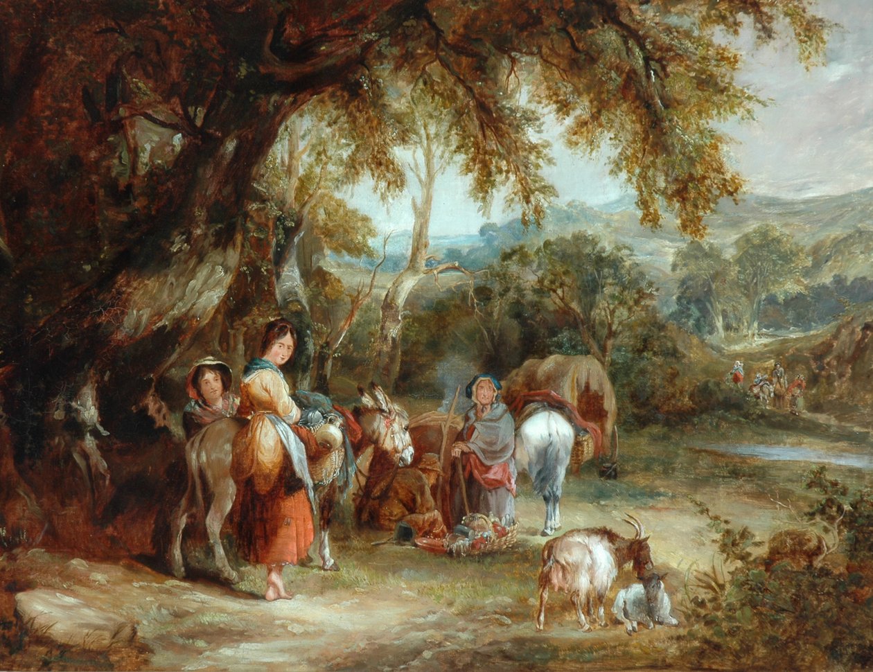 En sigøjnerlejr, 1788 af William Shayer