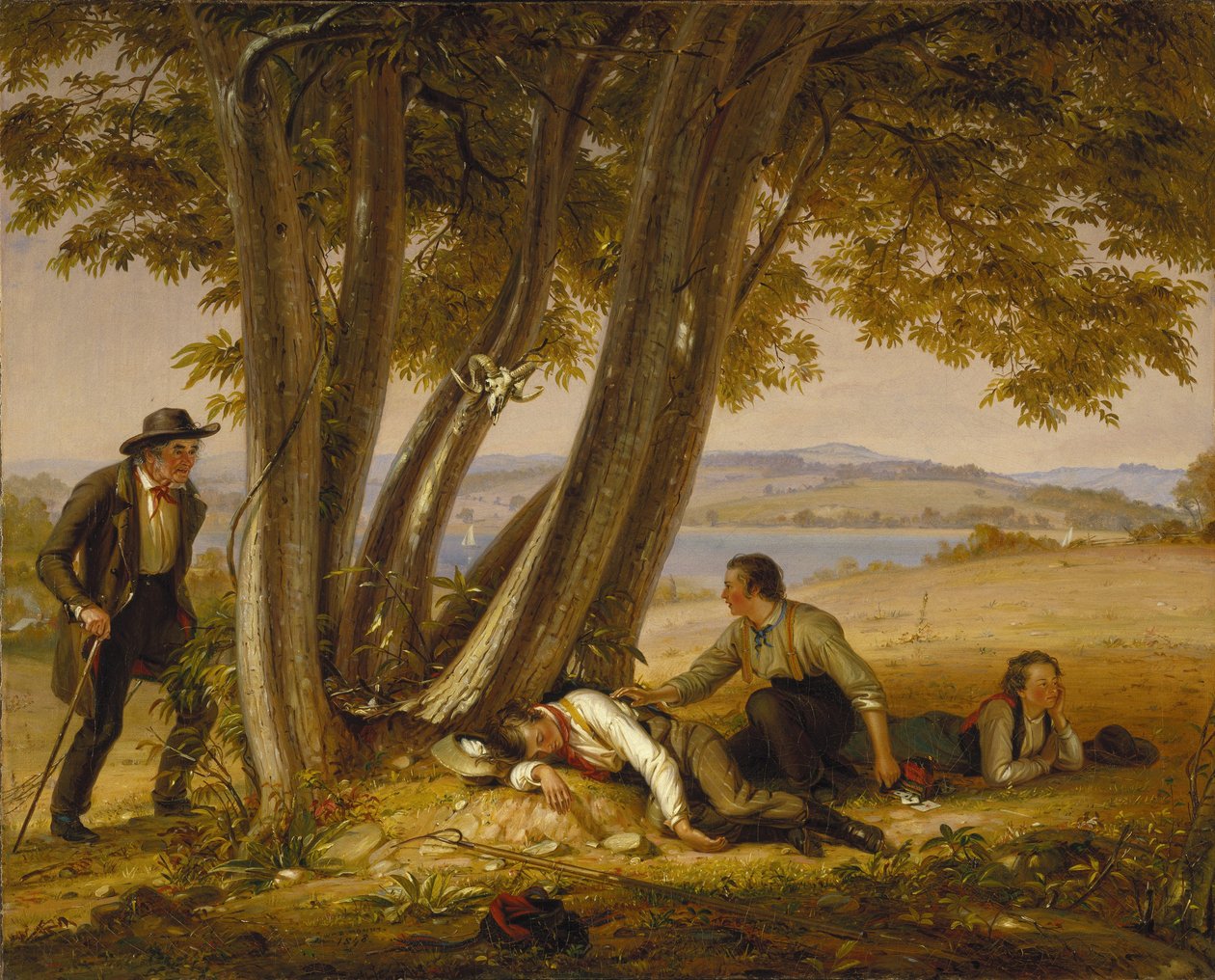 Fanget lur (drenge fanget lur på en mark) af William Sidney Mount