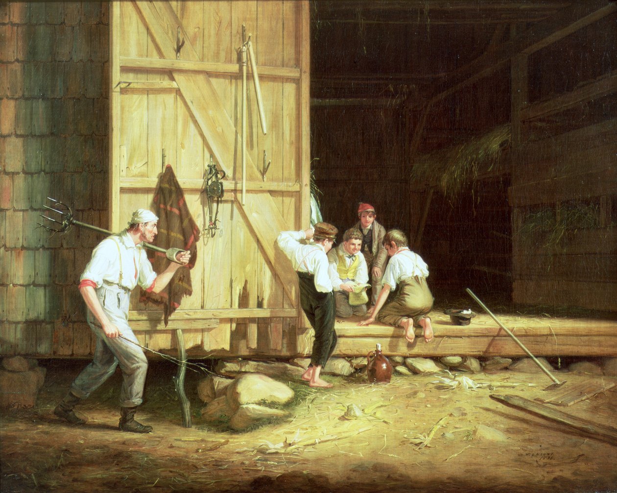 The Truant Gamblers, 1835 af William Sidney Mount