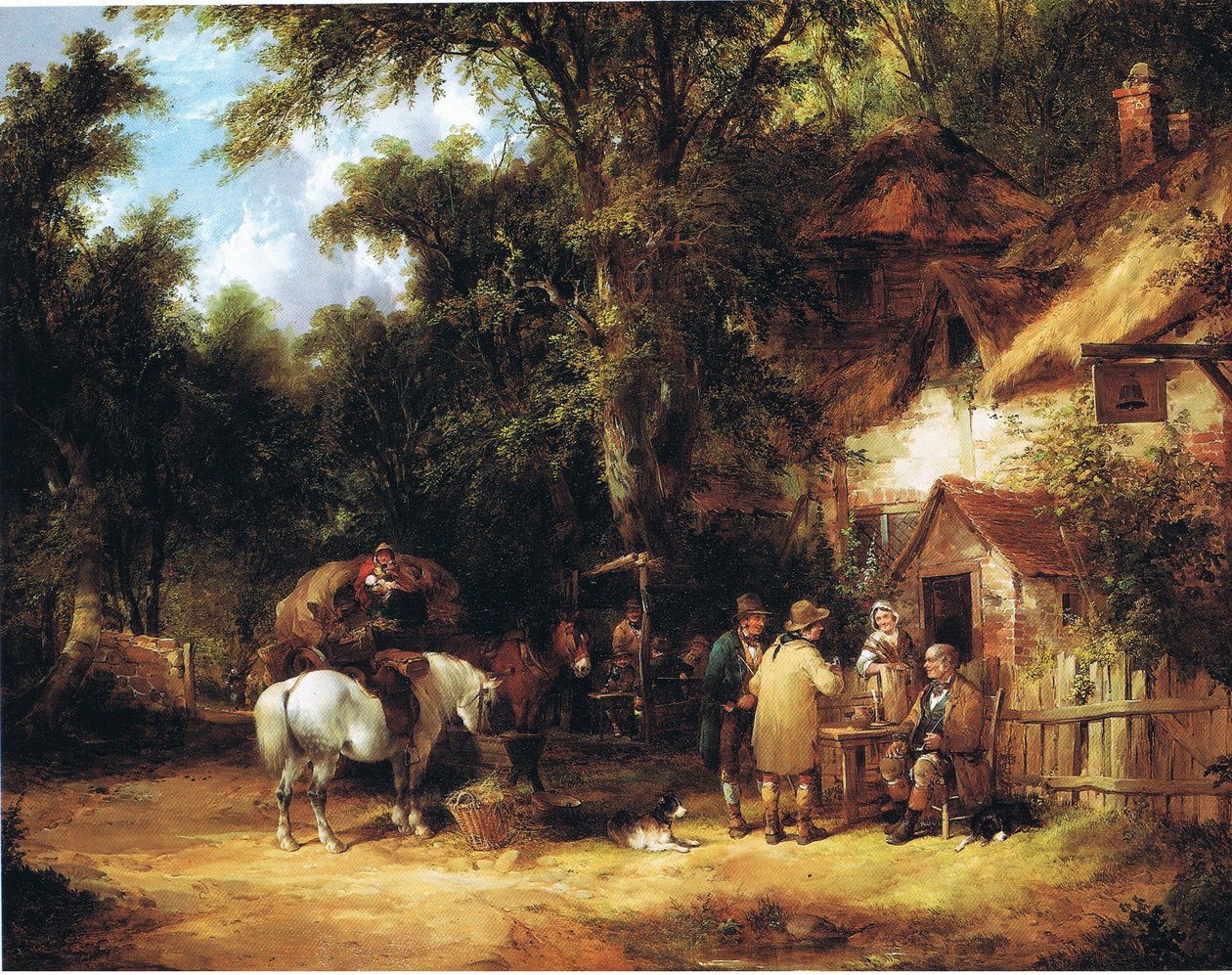 På Bell Inn, Cadnam, New Forest af William Snr. Shayer