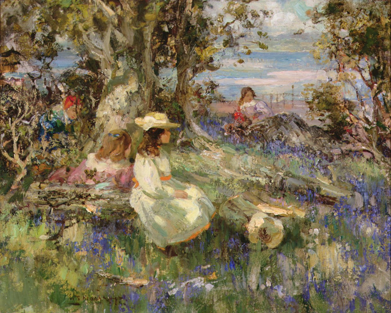Bluebell Wood by the Sea, Galloway af William Stewart MacGeorge
