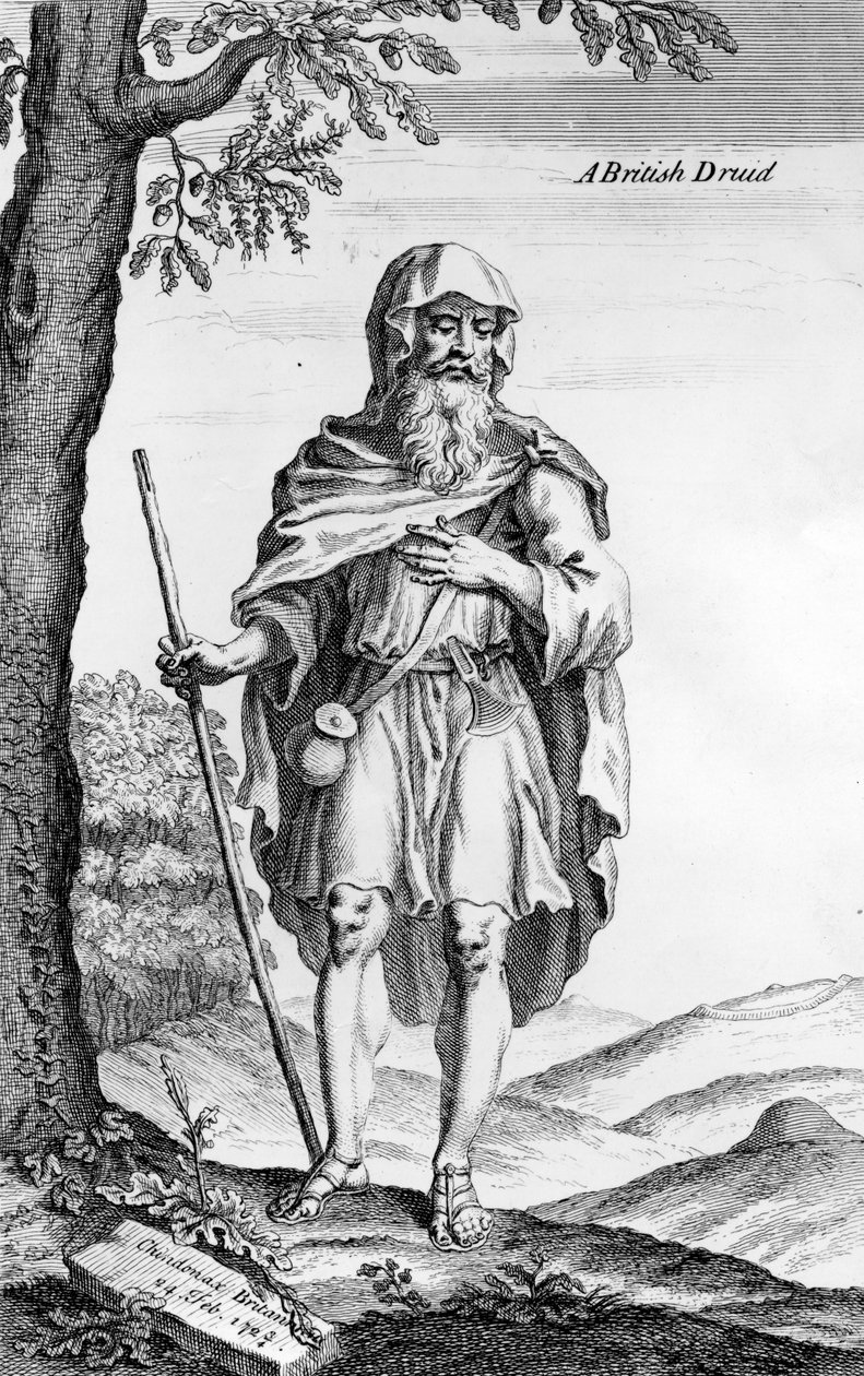 En britisk druide, graveret af van der Gucht, 1723 af William Stukeley