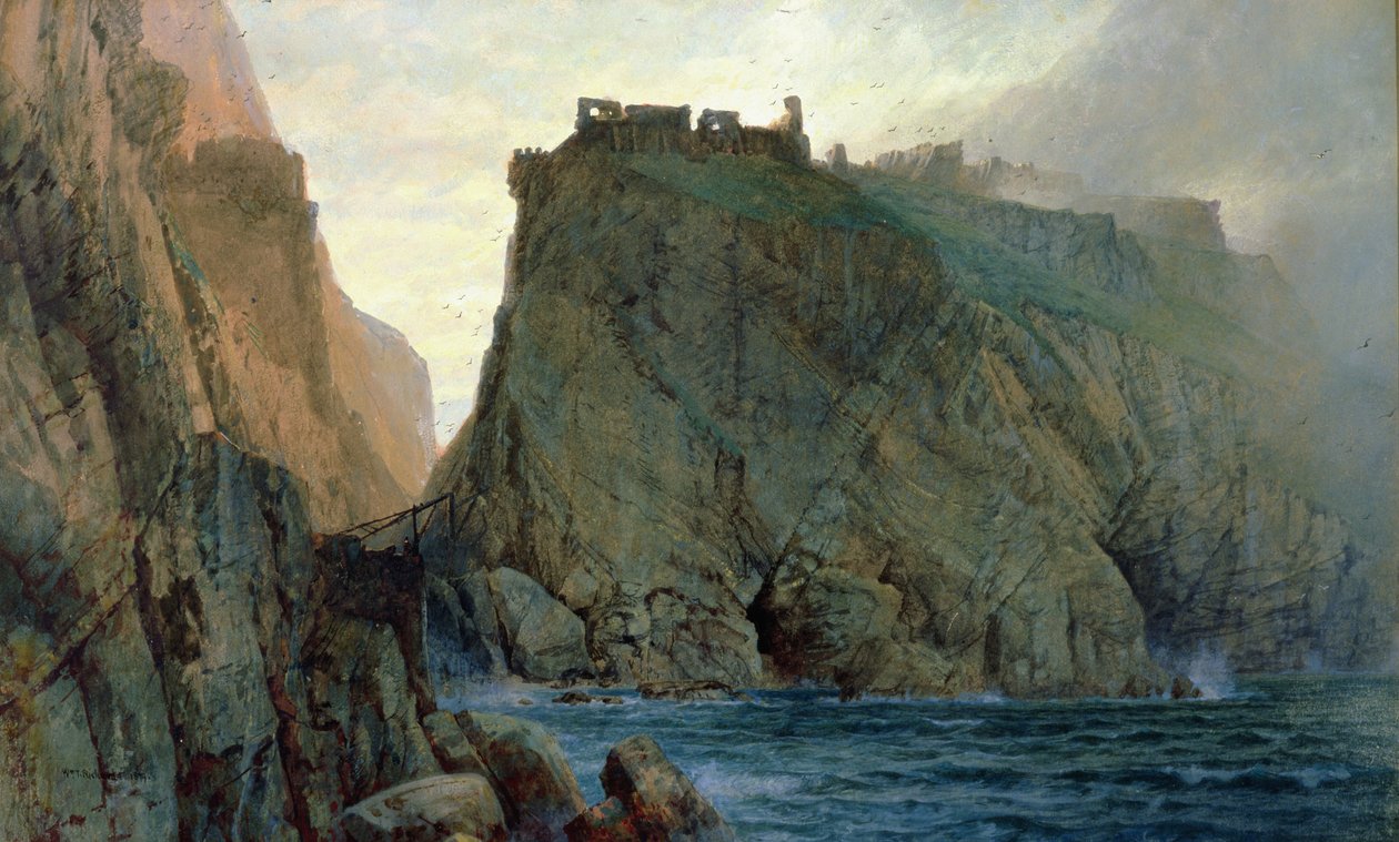 Tintagel på Cornish Coast af William Trost Richards