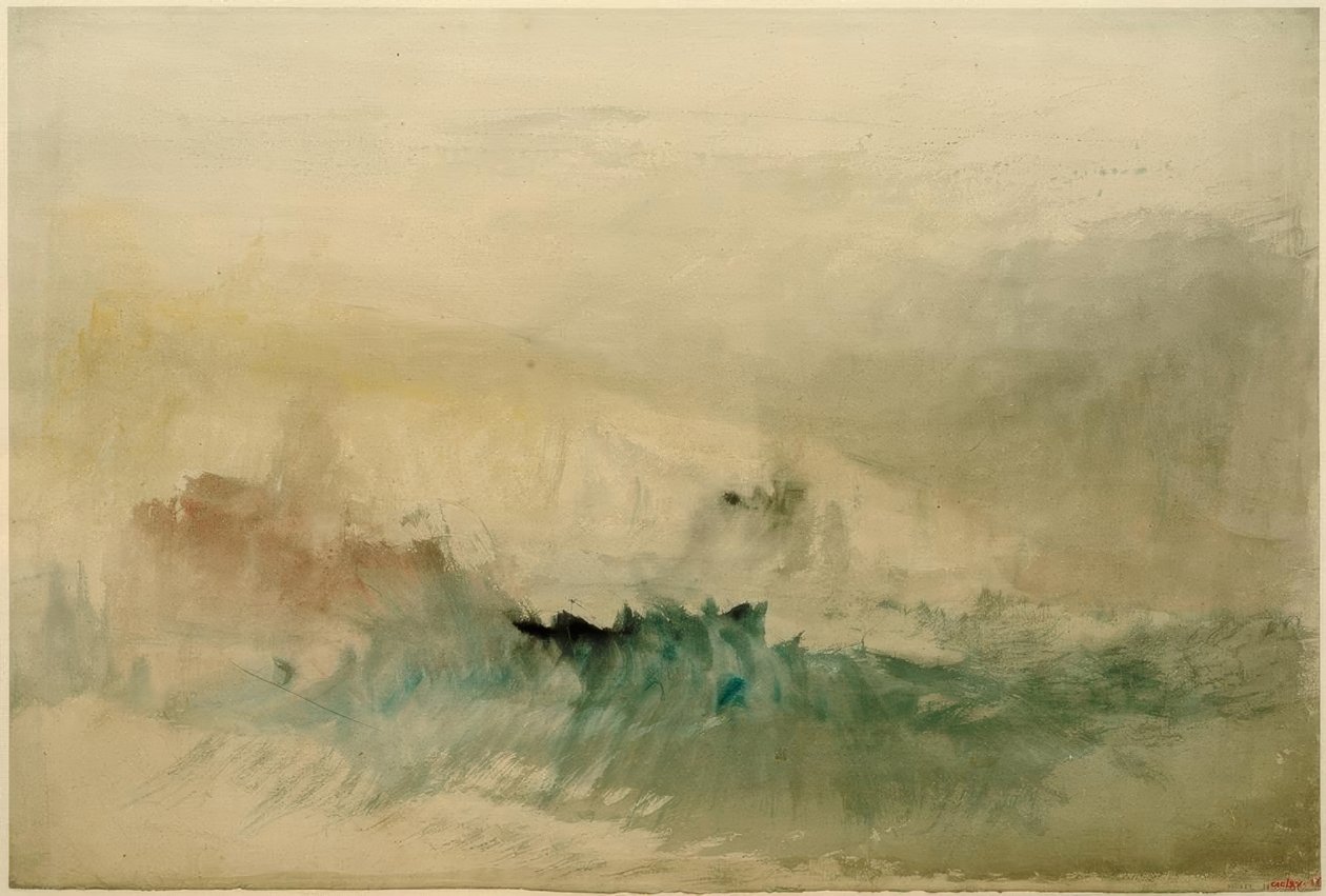Et stormfuldt hav af Joseph Mallord William Turner