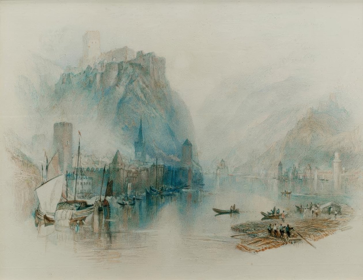 Burgen am Rhein (Den Castelated Rhin) af Joseph Mallord William Turner