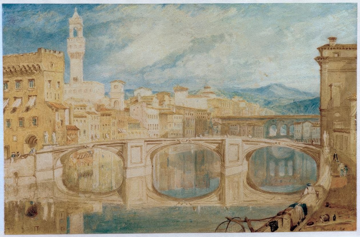 Firenze set fra Ponte alla Carraia af Joseph Mallord William Turner
