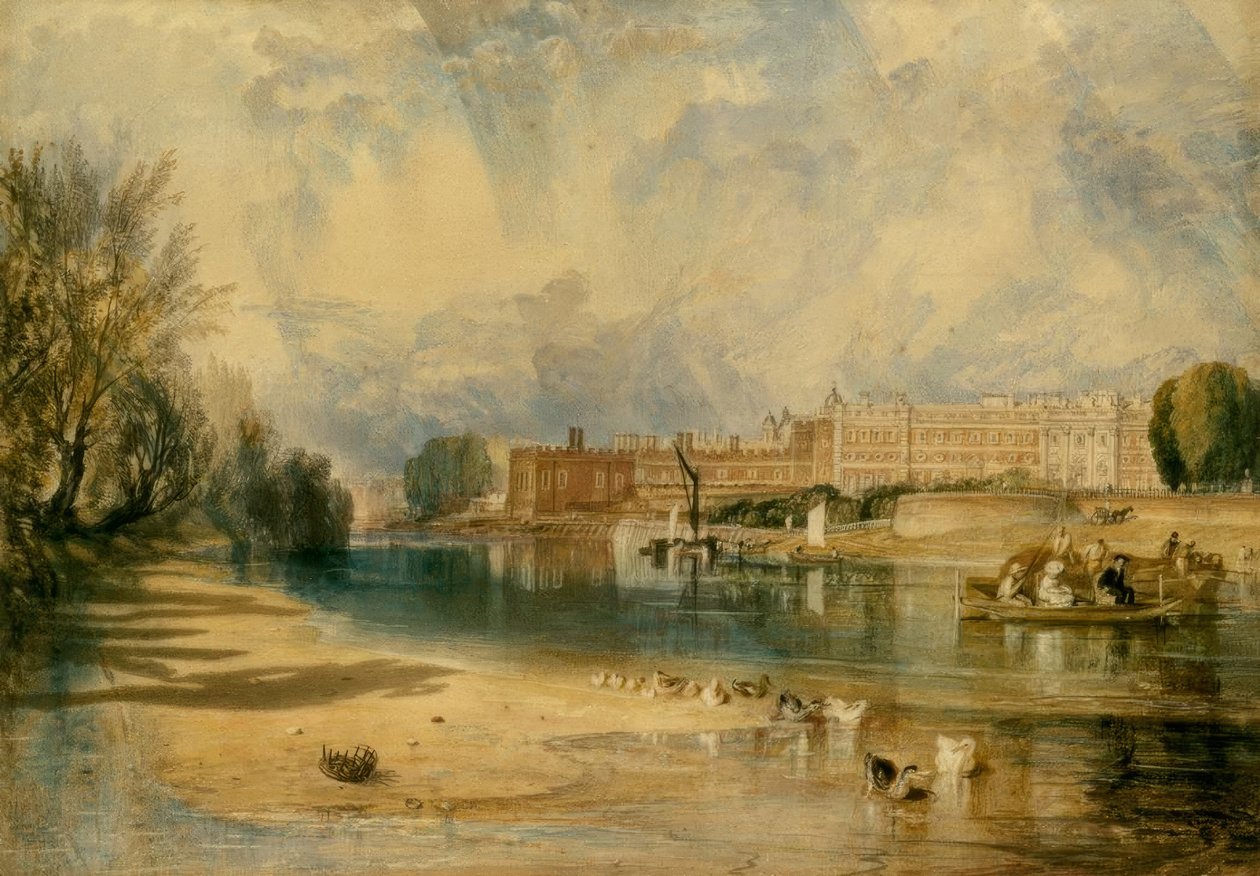 Hampton Court Palace af Joseph Mallord William Turner