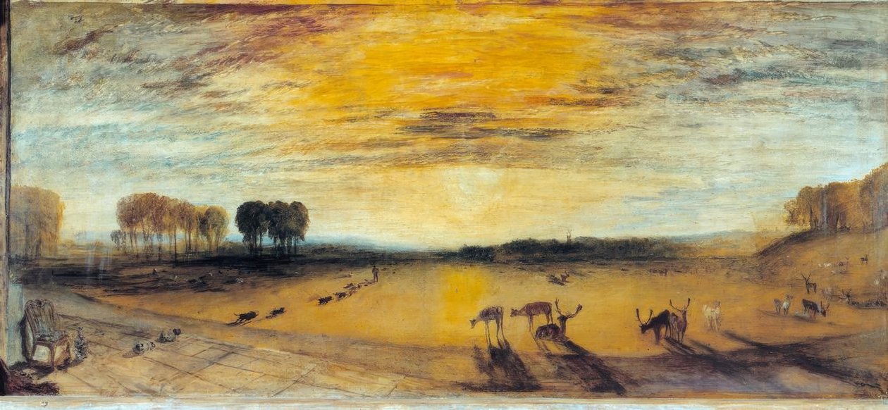 Petworth Park: Tillington Church i det fjerne af Joseph Mallord William Turner