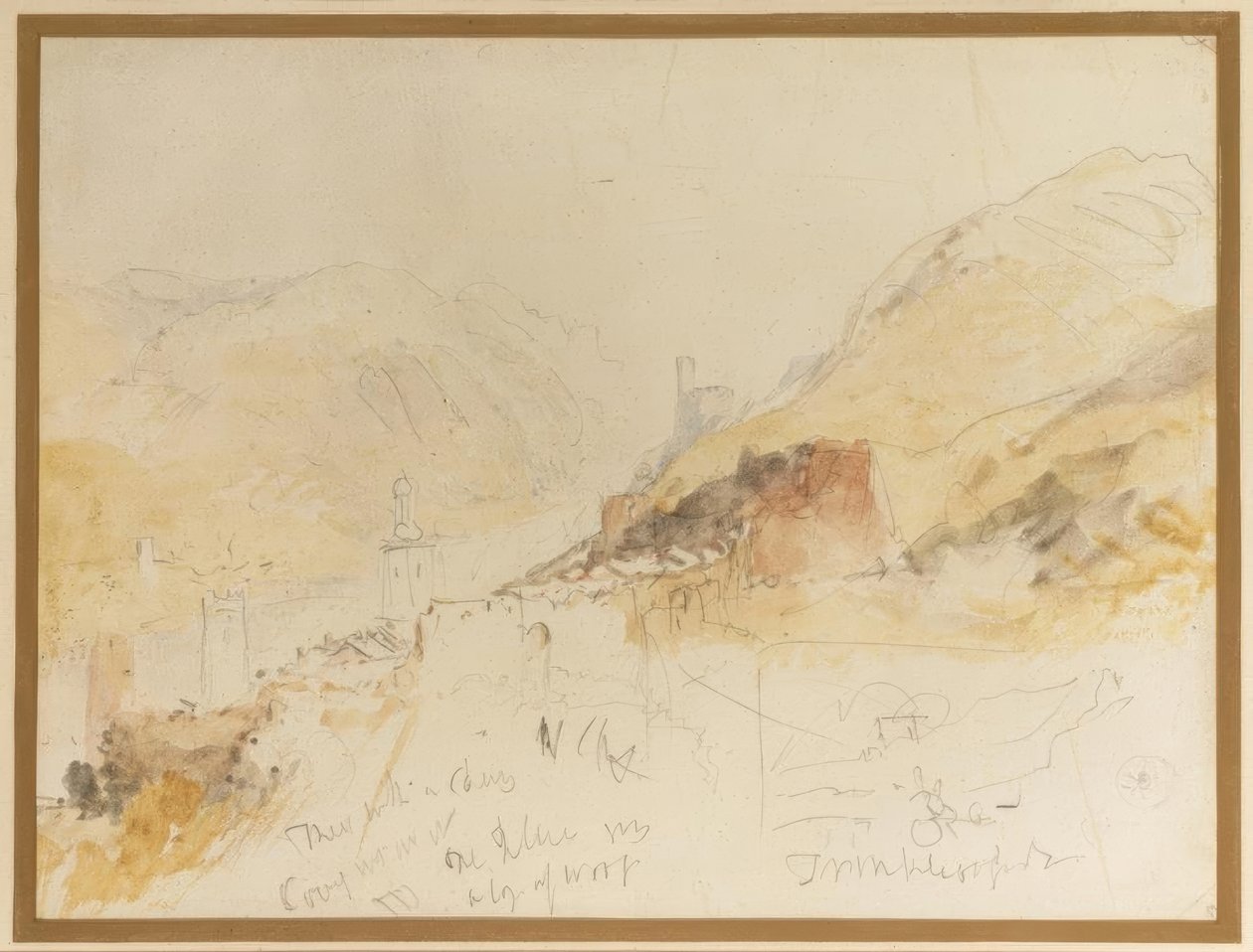 Rudesheim ved Rhinen af Joseph Mallord William Turner