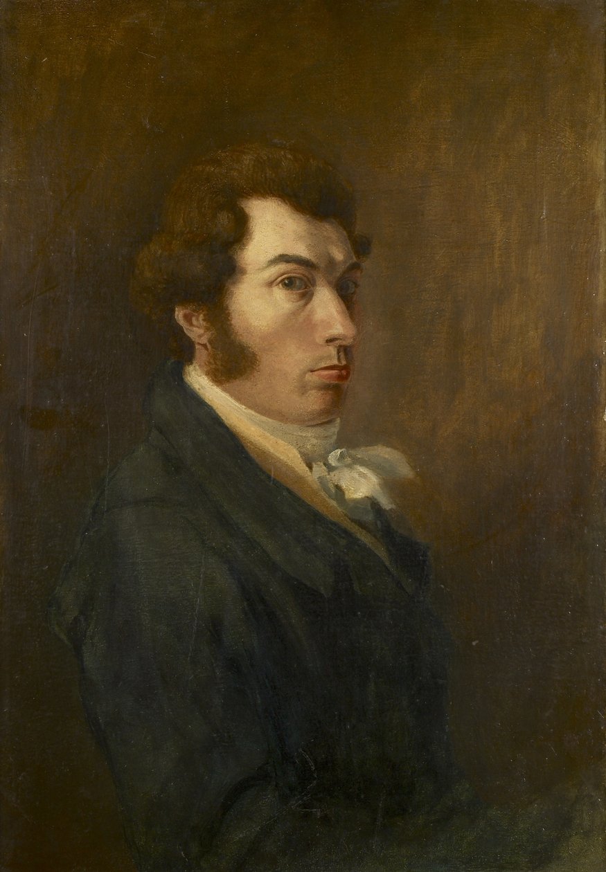 Selvportræt, ca.1824 (olie på papir på lærred) af Joseph Mallord William Turner