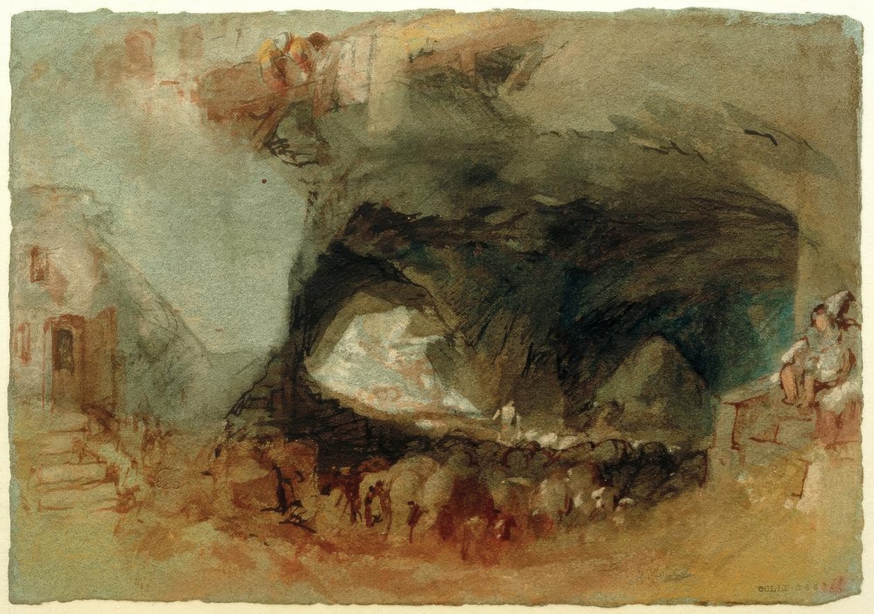 Det indre af en grotte i nærheden af Saumur af Joseph Mallord William Turner