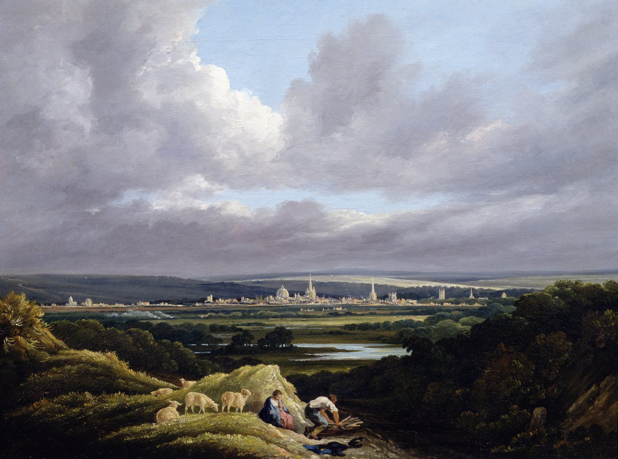 Udsigt over Oxford på afstand af Joseph Mallord William Turner
