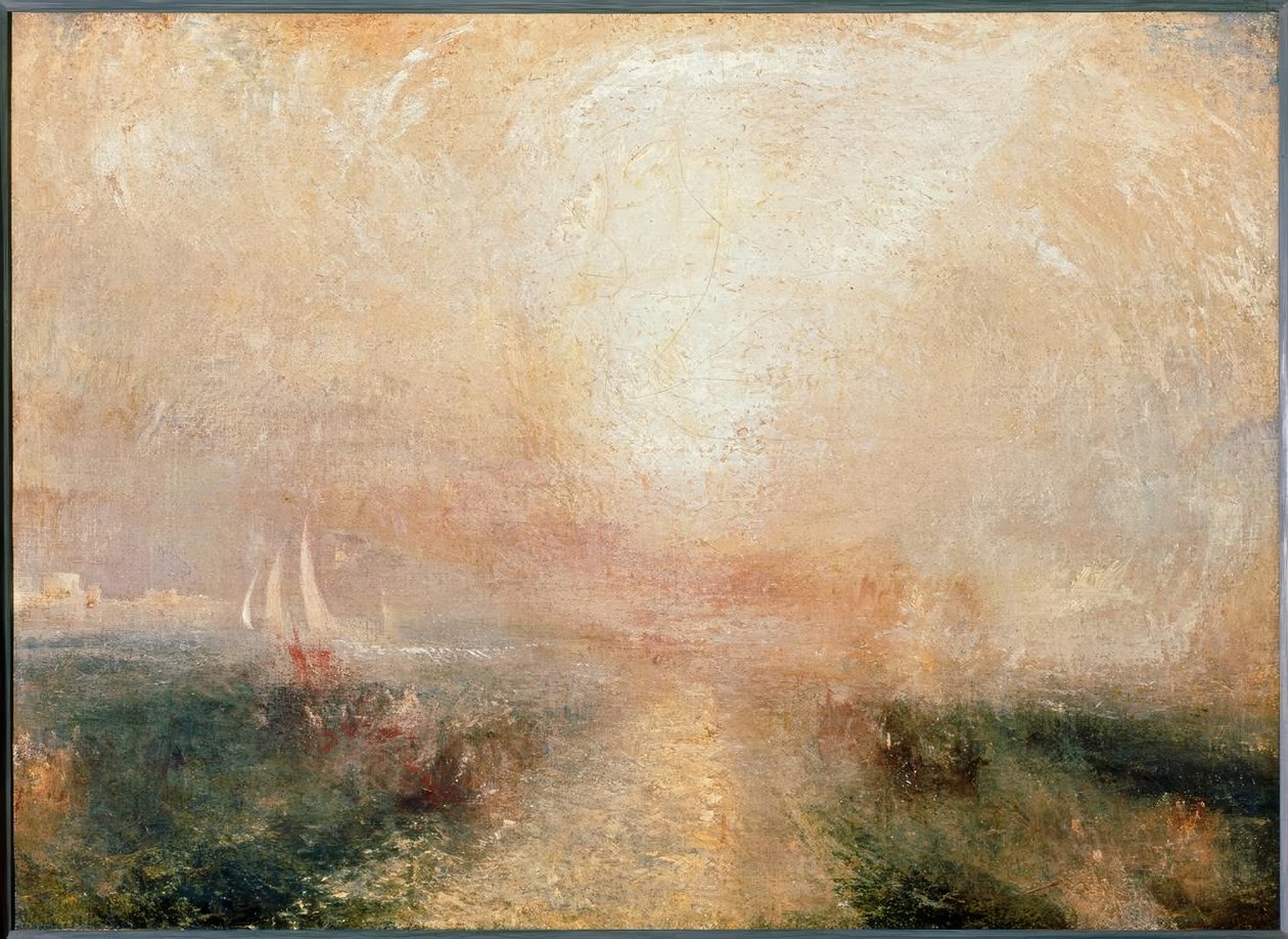 Yacht nærmer sig kysten af Joseph Mallord William Turner