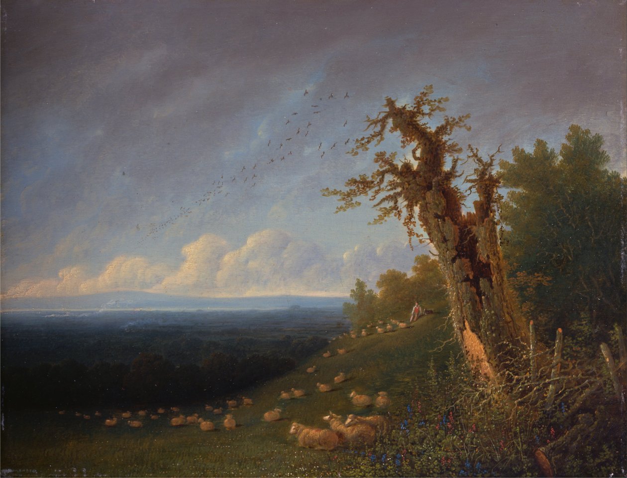 Hyrdepige på en bjergskråning af Joseph Mallord William Turner