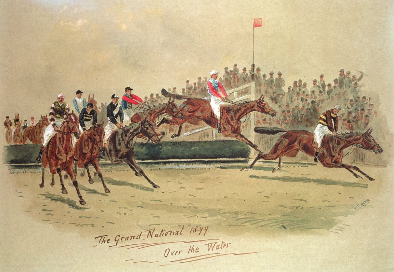 Grand National, Over the Water, 1899 af William Verner Longe