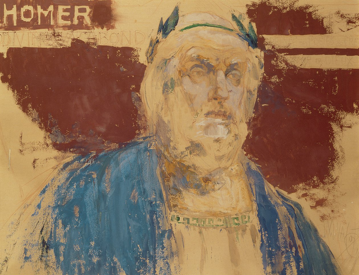 Homer (olie over blyant på papir) af William Walcot