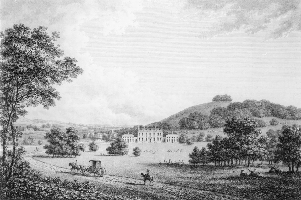 Godmersham Park, Kent, sæde for Thomas Knight Esq., pub. i 1785 af William Watts
