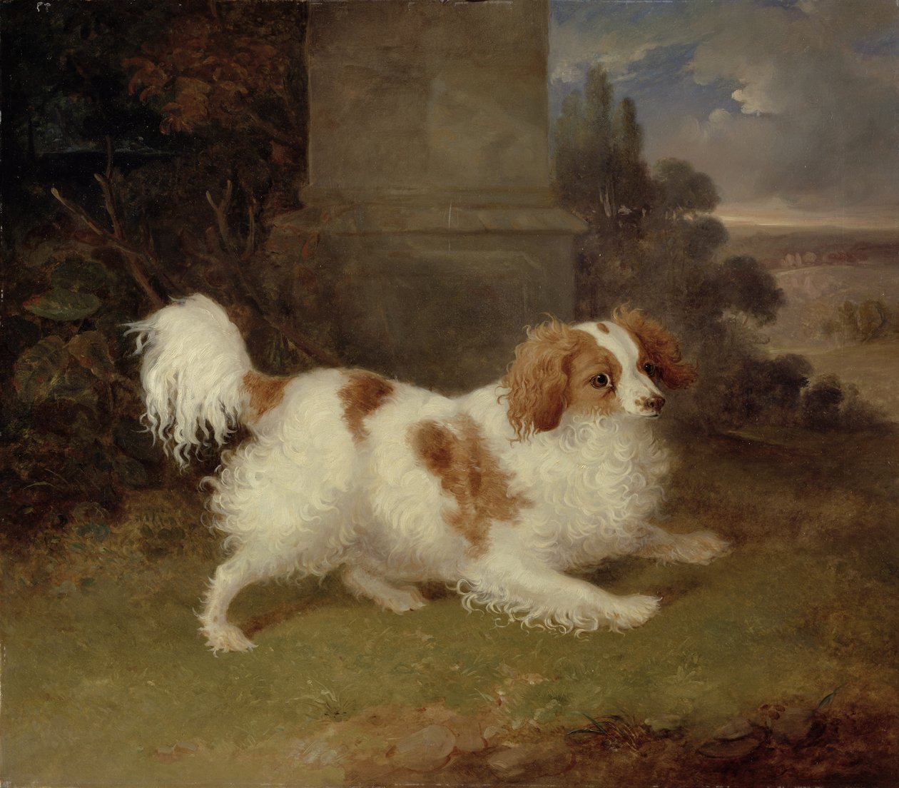 En Blenheim Spaniel, ca. 1820-30 af William Webb