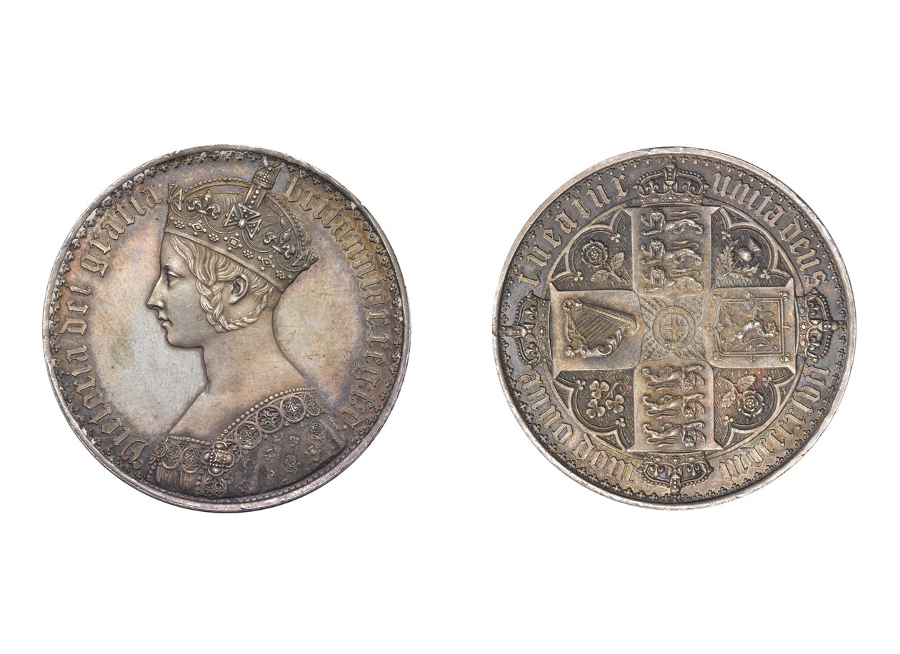 Gotisk krone, 1847 (metal) af William Wyon