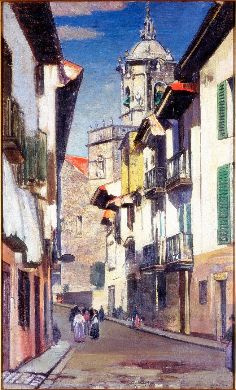 En gade i Fuenterrabia, ca. 1908 af William York MacGregor