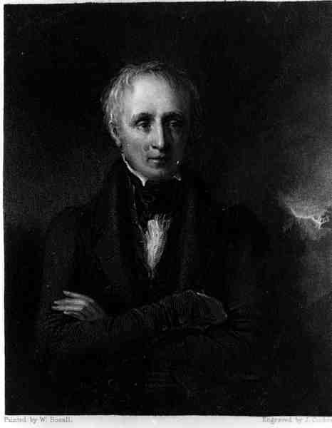 Portræt af William Wordsworth (1770-1850), indgraveret af J.Cochran af William after Boxall
