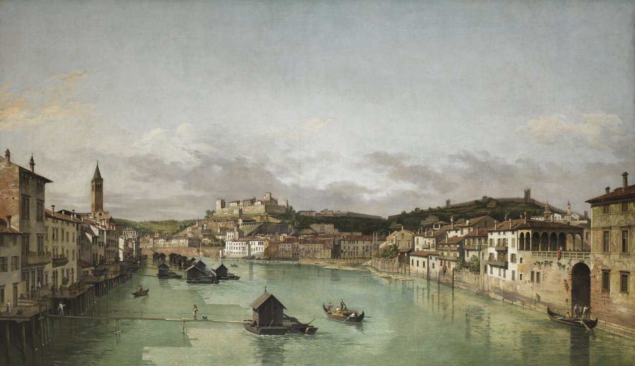 Udsigt over Verona (efter Bernardo Bellotto) c.1760-70 af William Marlow