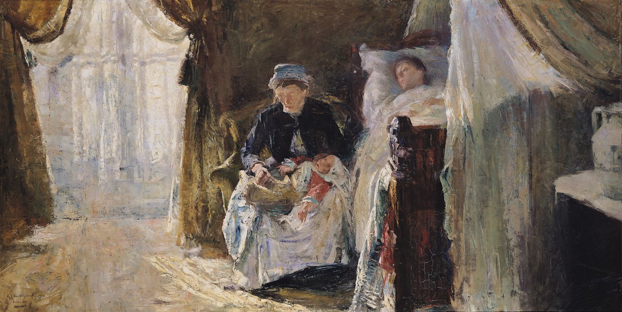 Den ugyldige og fødslen, 1887 af William van Strydonck