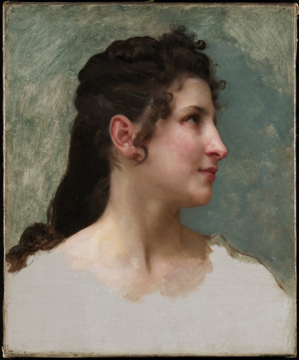 Studie af et pigehoved, ca. 1890 af William Adolphe Bouguereau