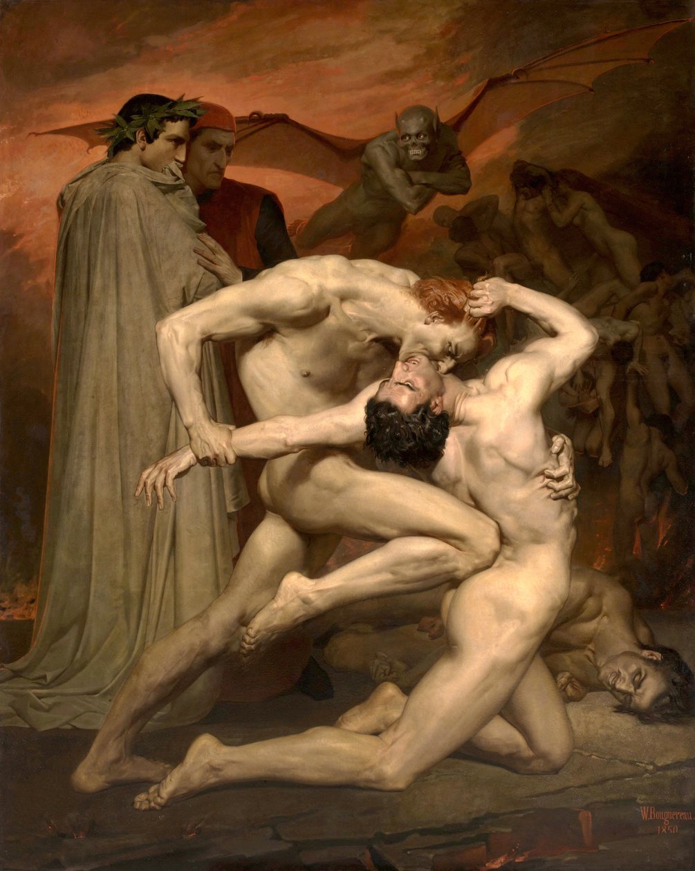 Dante og Vergil i helvede af William-Adolphe Bouguereau