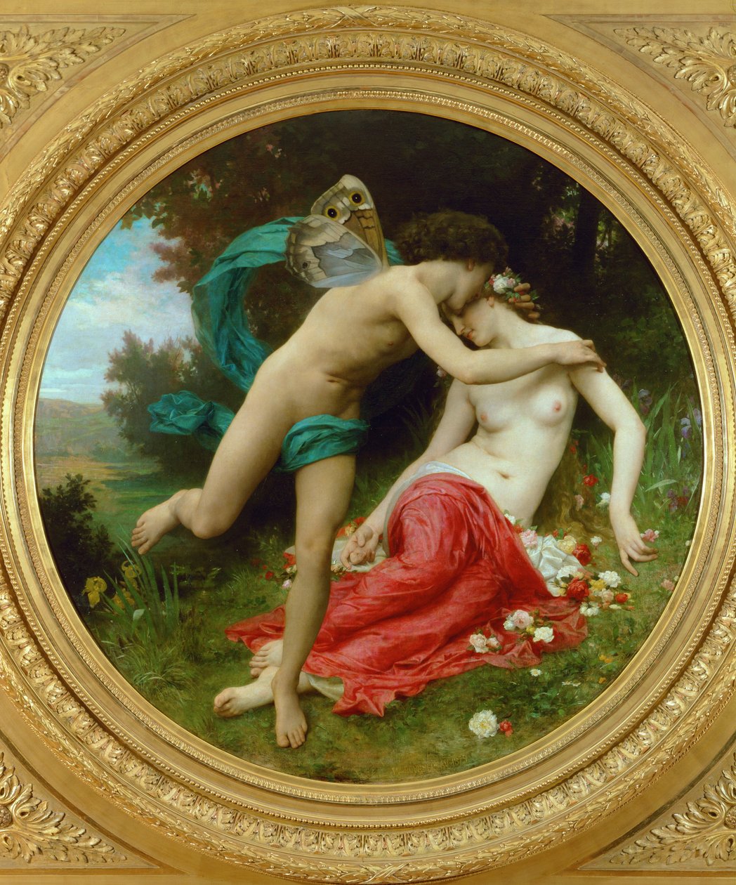 Flora og Zephir (maleri på lærred) af William-Adolphe Bouguereau
