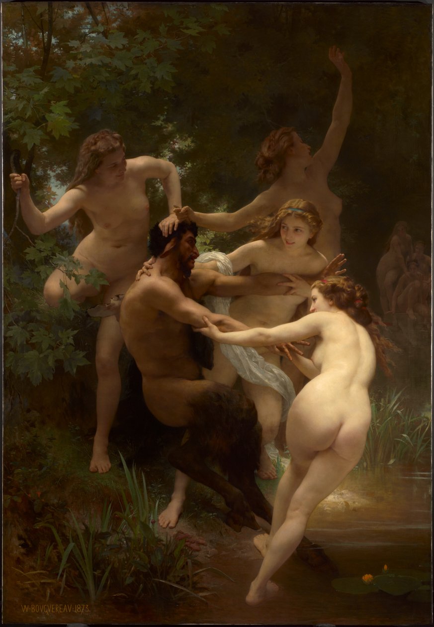 Nymfer og satyr af William-Adolphe Bouguereau