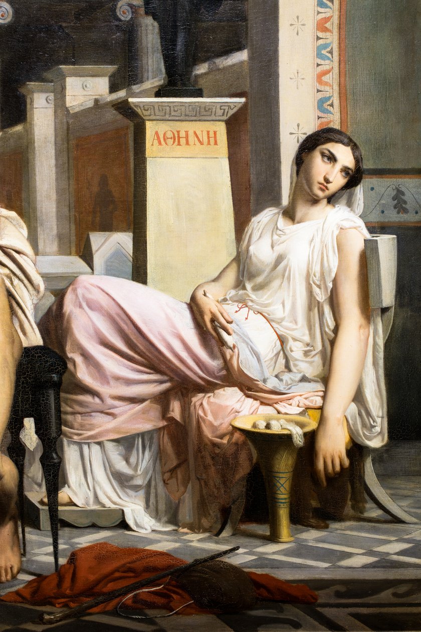 Odysseus genkendes af sin sygeplejerske, da han vender hjem fra Troja af William Adolphe Bouguereau