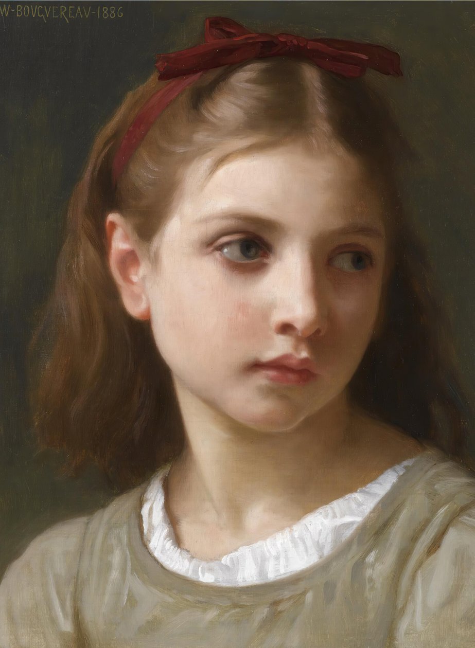Portræt af en lille pige af William Adolphe Bouguereau