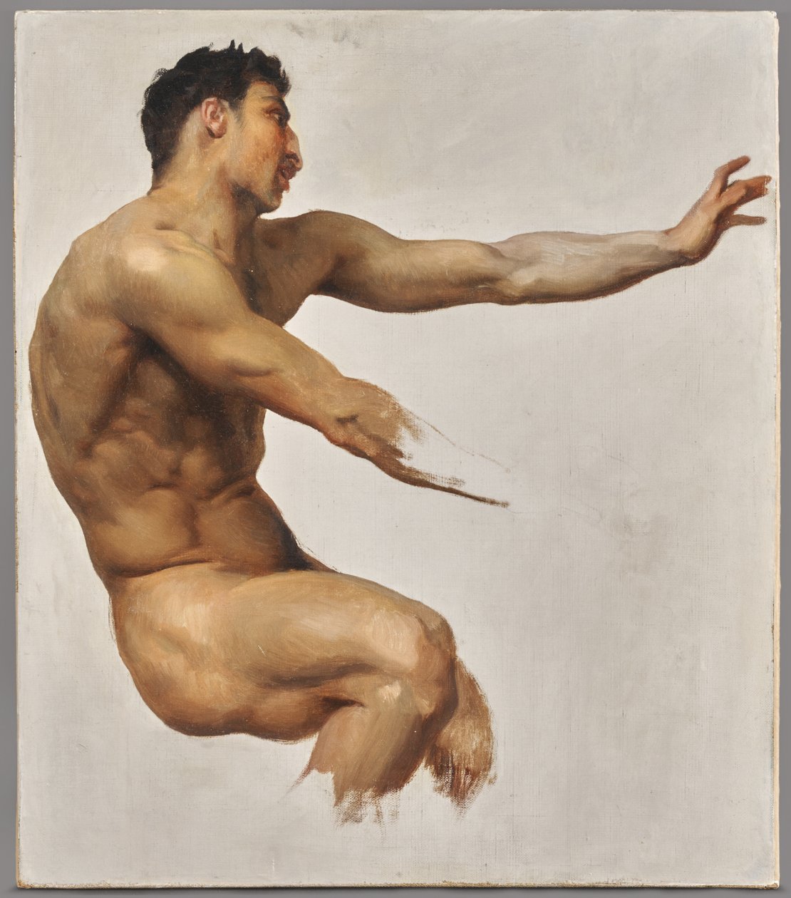 Undersøgelse af satyrer i forbindelse med nymfer og satyrer af William-Adolphe Bouguereau