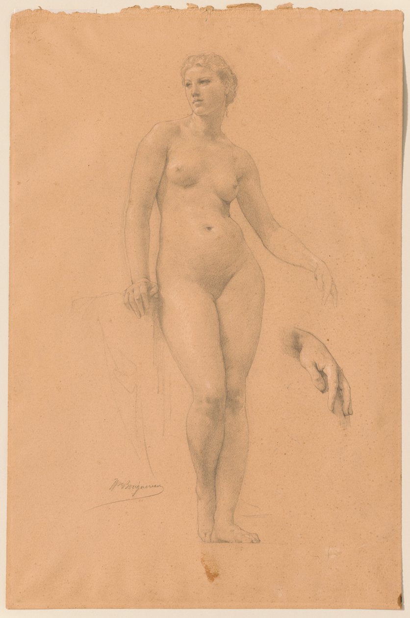 Studie der Venus für „Apollo und die Musen auf dem Olymp“ af William-Adolphe Bouguereau