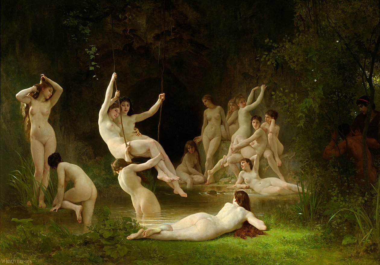 Nymphaeum af William Adolphe Bouguereau