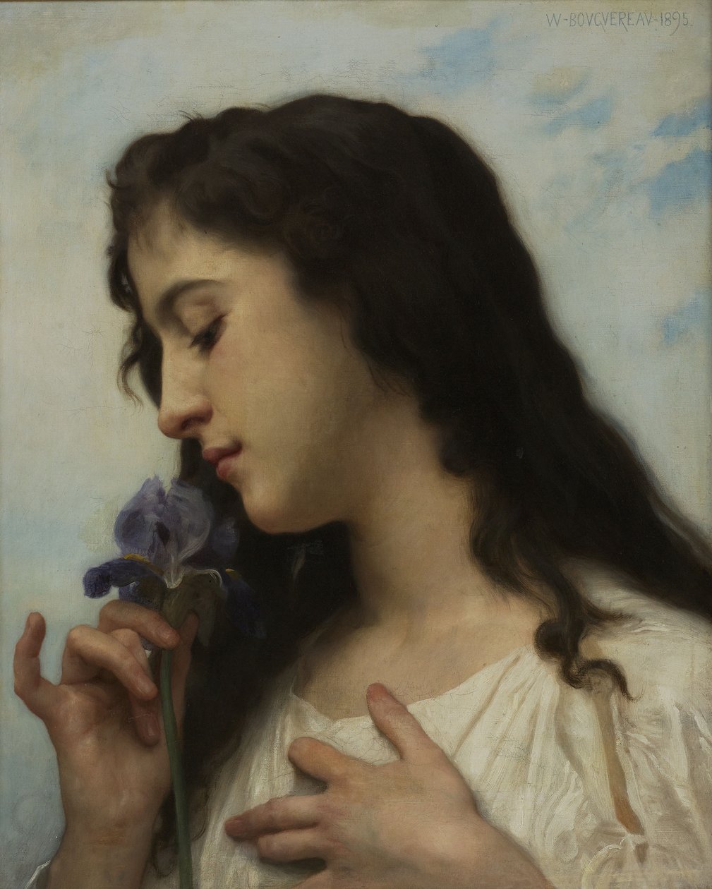 Kvinde med iris af William-Adolphe Bouguereau