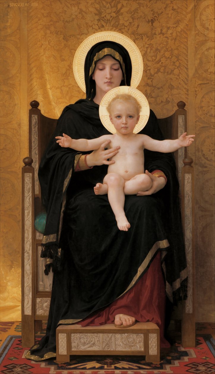 Jomfru og barn af William Adolphe Bouguereau