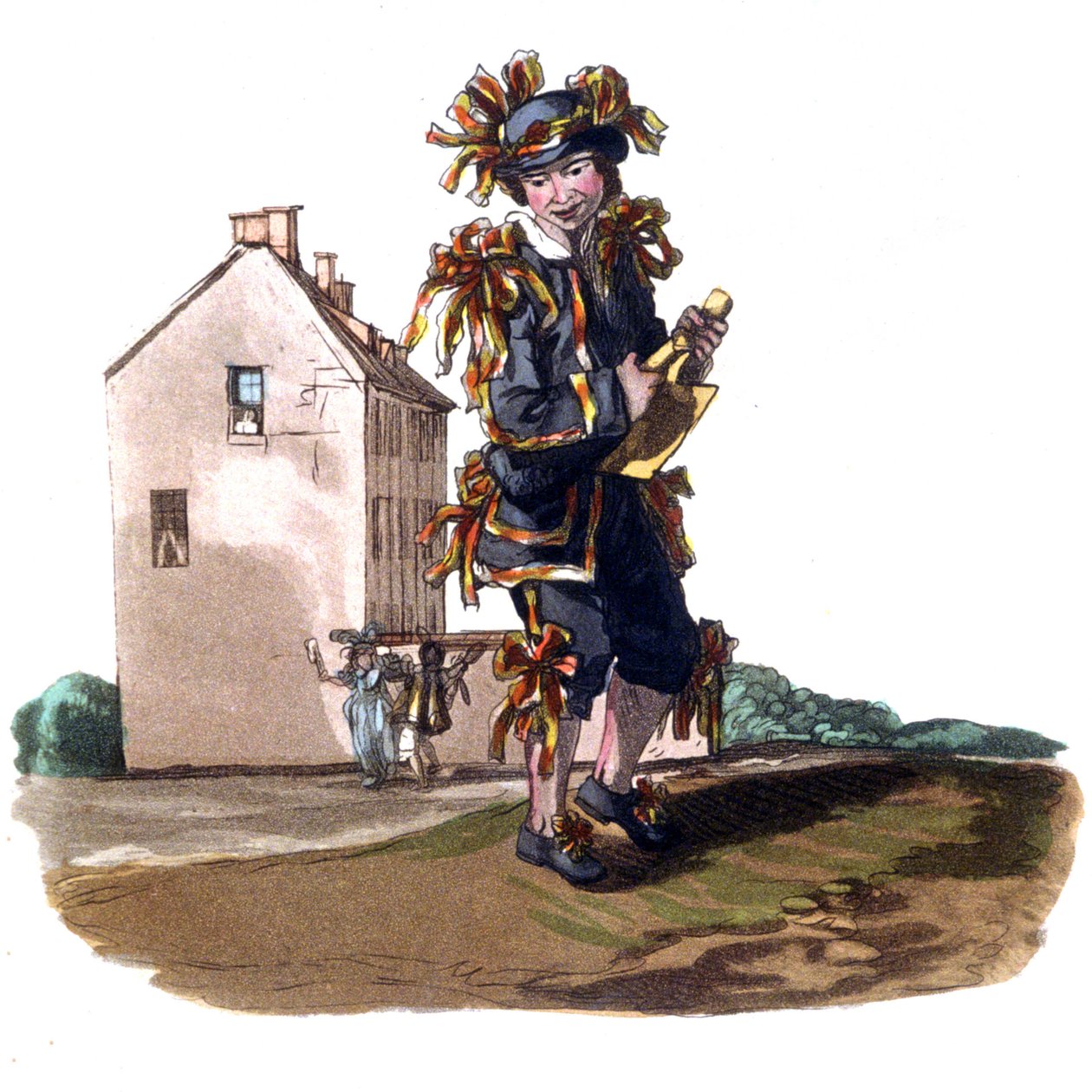 Skorstensfejerens dreng i 1. maj-kjole, ca. 1820 (gravering) af William (after) Alexander