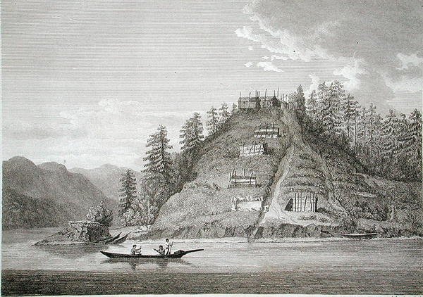 De venlige indianeres landsby ved indgangen til Bute